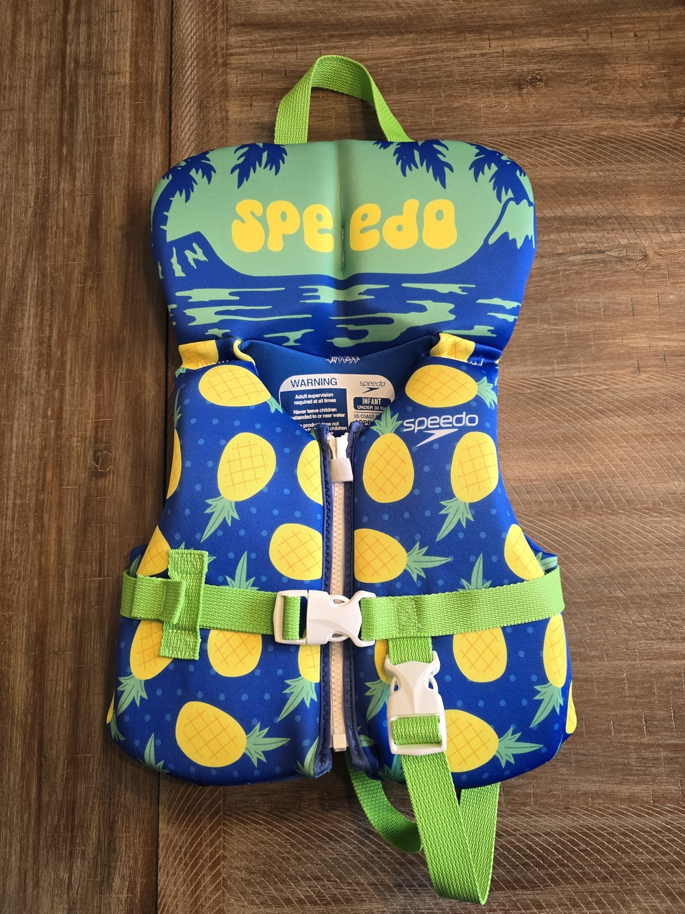 Speedo Kids Pineapple Float Jacket - Blue/Yellow/Green